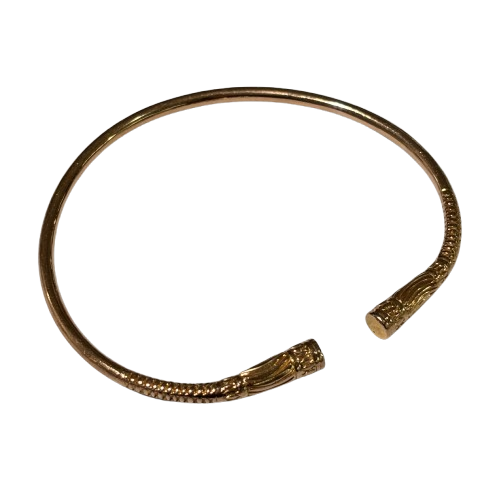 Bracelet Jonc en Or Jaune 18 Carats avec Tourmaline