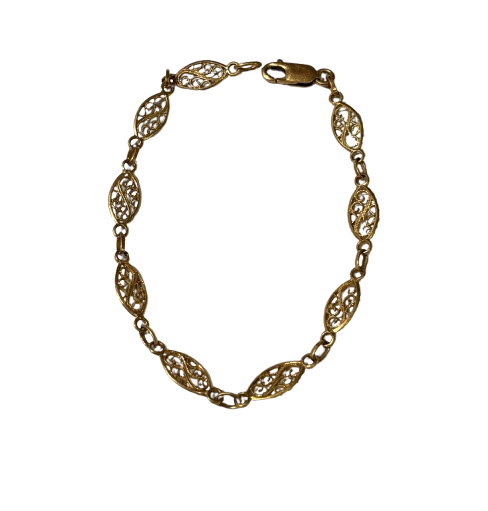 Bracelet Maillon Jaseron Or Jaune 18K Tête d'Aigle