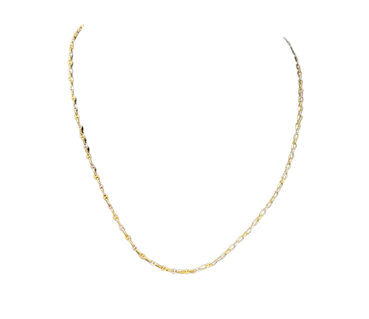 Collier Sautoir Grain de Café Or Jaune 18K