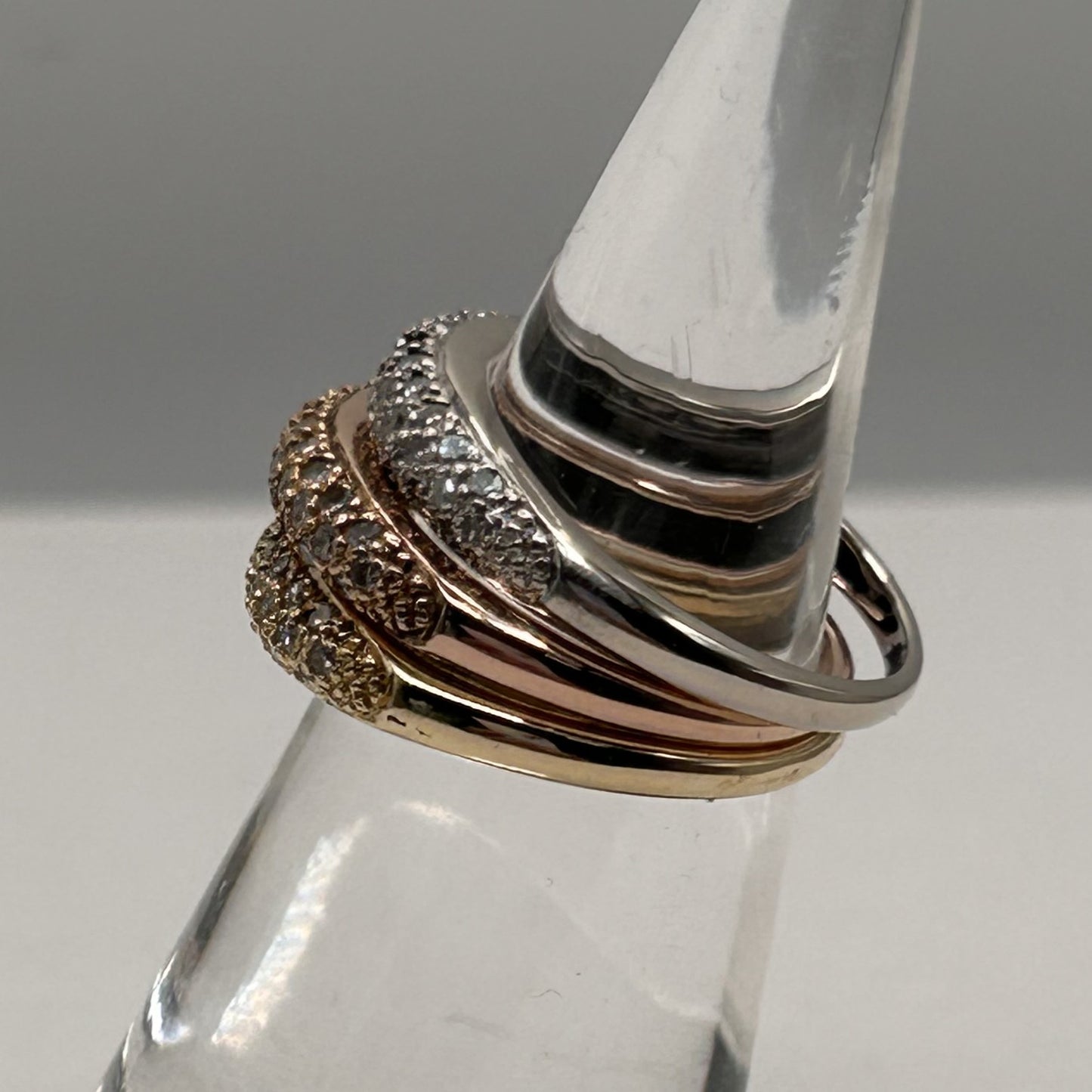 Trio de bagues 3 ors avec diamants