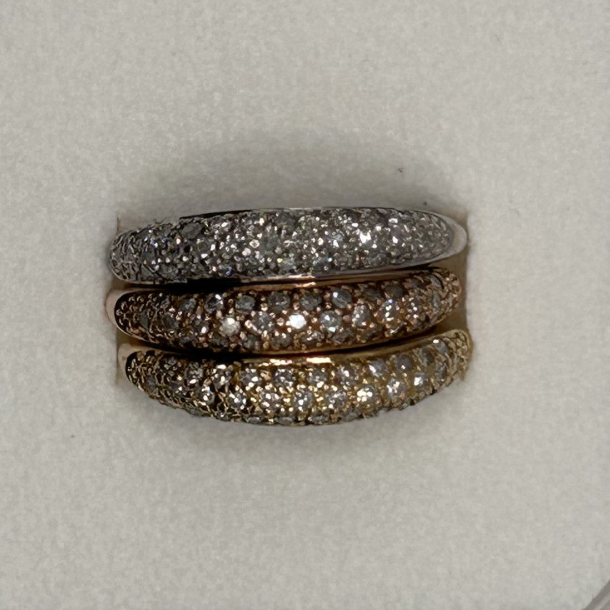 Trio de bagues 3 ors avec diamants
