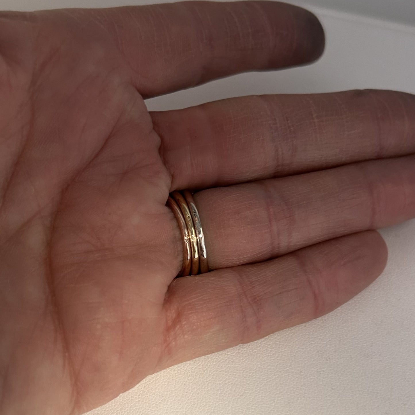 Trio de bagues 3 ors avec diamants