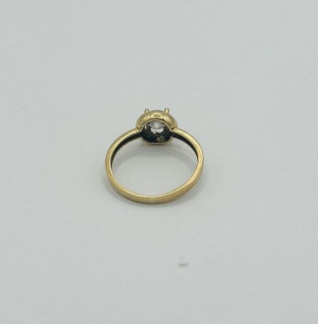 Bague Solitaire en Or Empierrée 18K