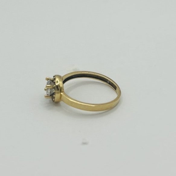 Bague Solitaire en Or Empierrée 18K