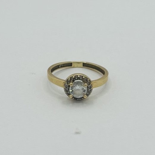 Bague Solitaire en Or Empierrée 18K