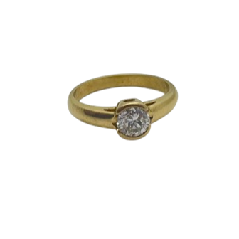 Bague solitaire avec diamant 0,52ct T51
