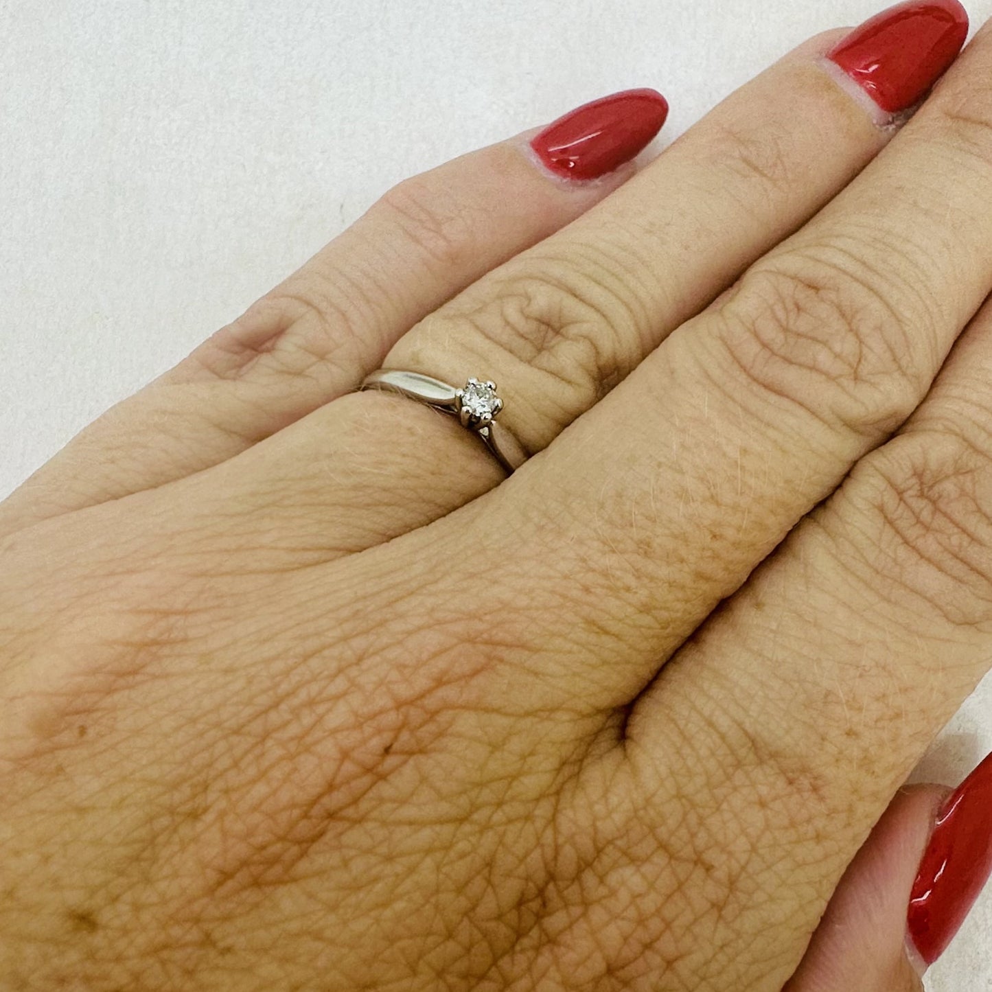 Bague Solitaire Or Blanc Diamant