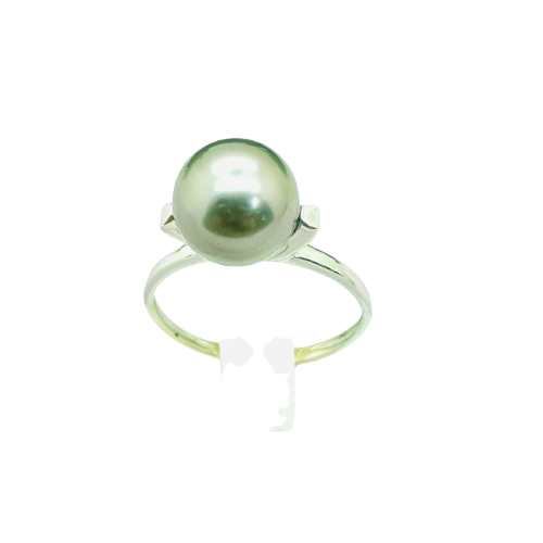 Bague en or blanc avec perles de Tahiti