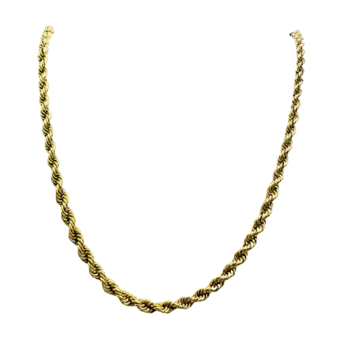 Collier Maille Corde Or Jaune