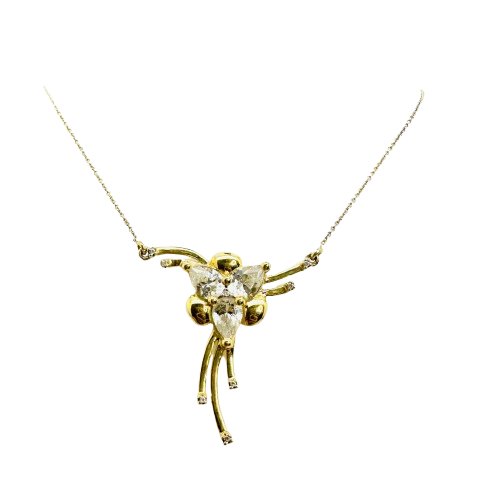 Collier or avec oxydes