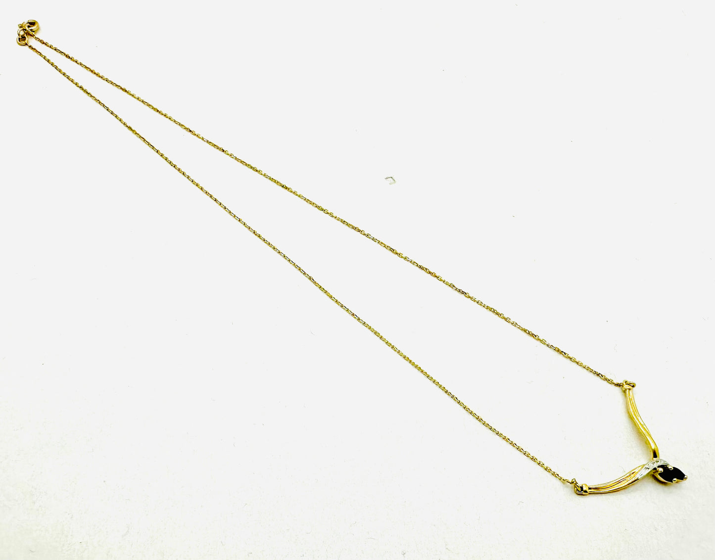 Collier Or Jaune et Saphir