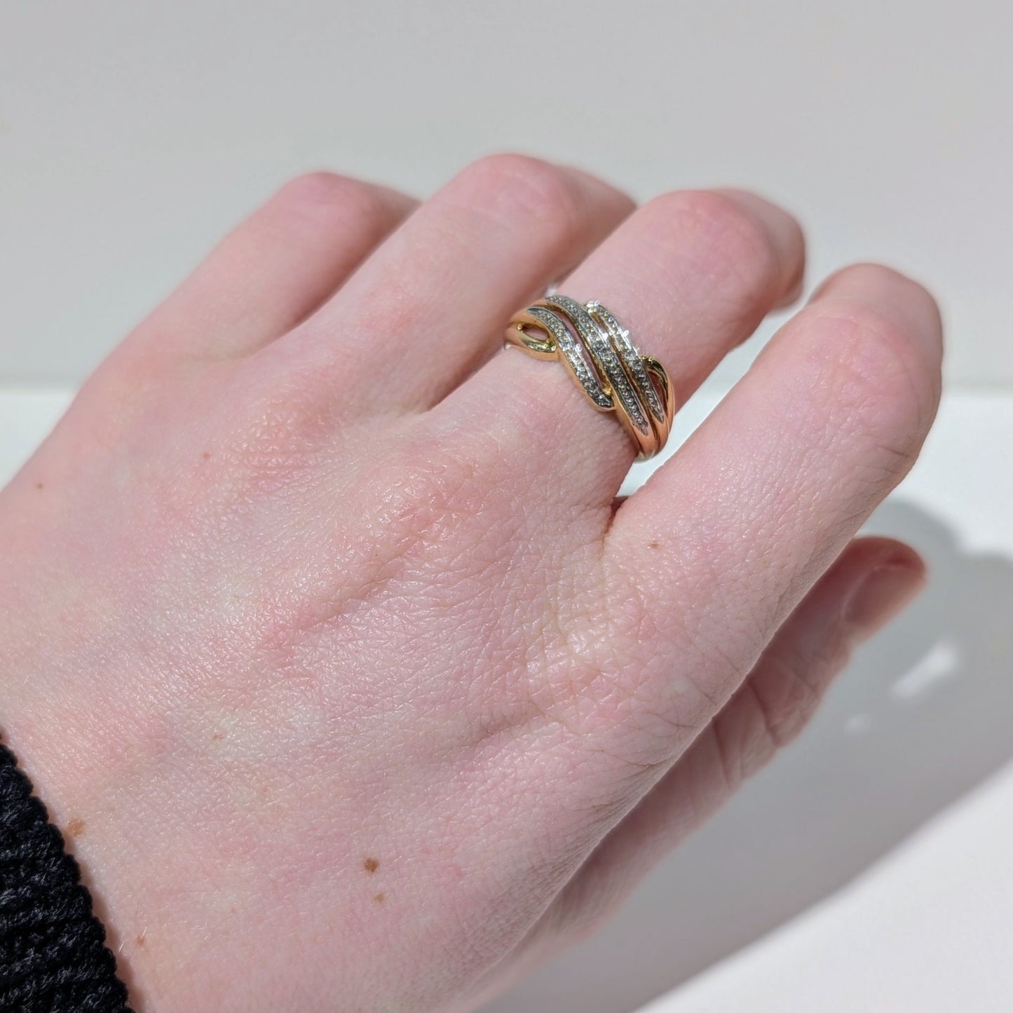 Bague 2 ors avec diamants