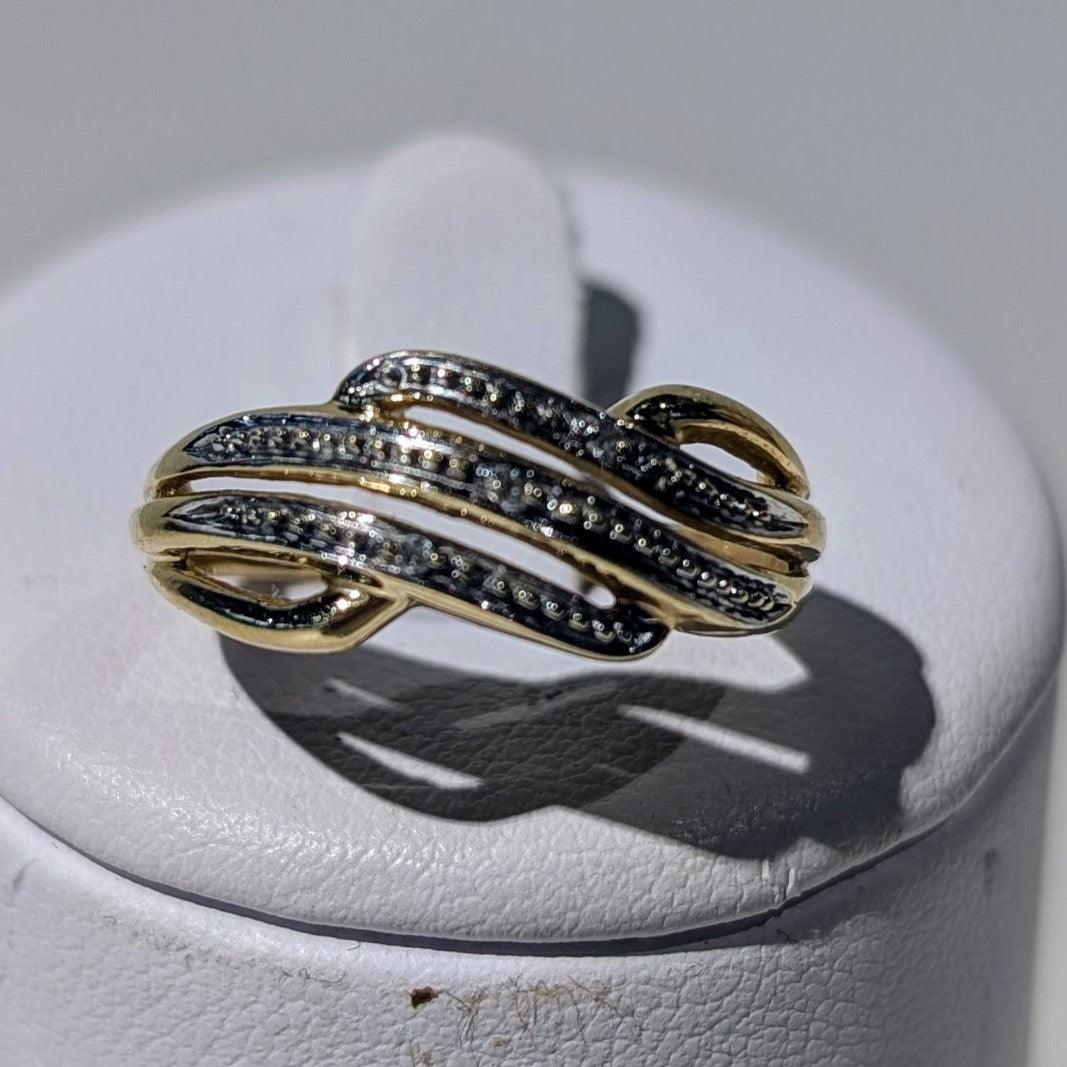 Bague 2 ors avec diamants