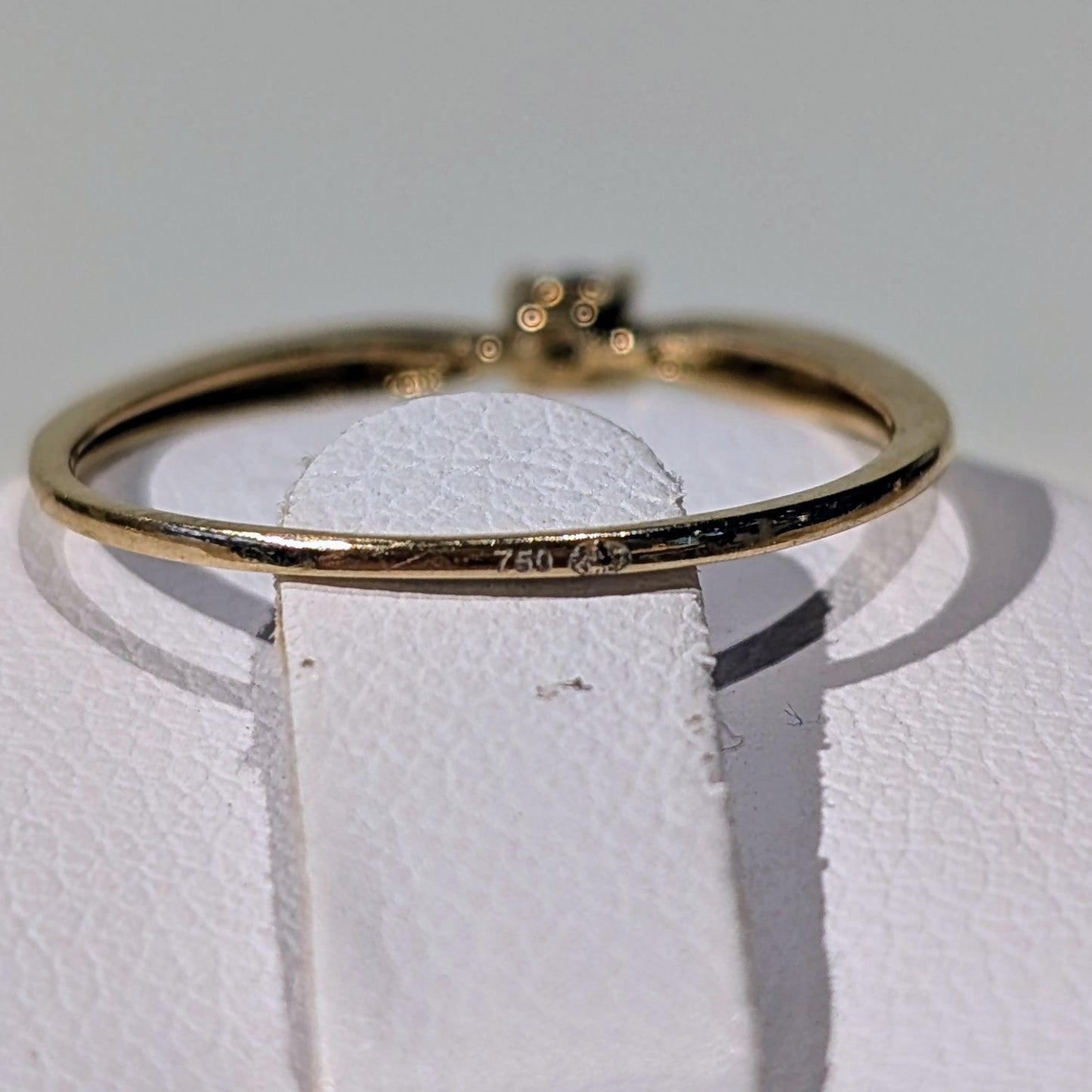Bague 2 ors solitaire 0.1 0 ct