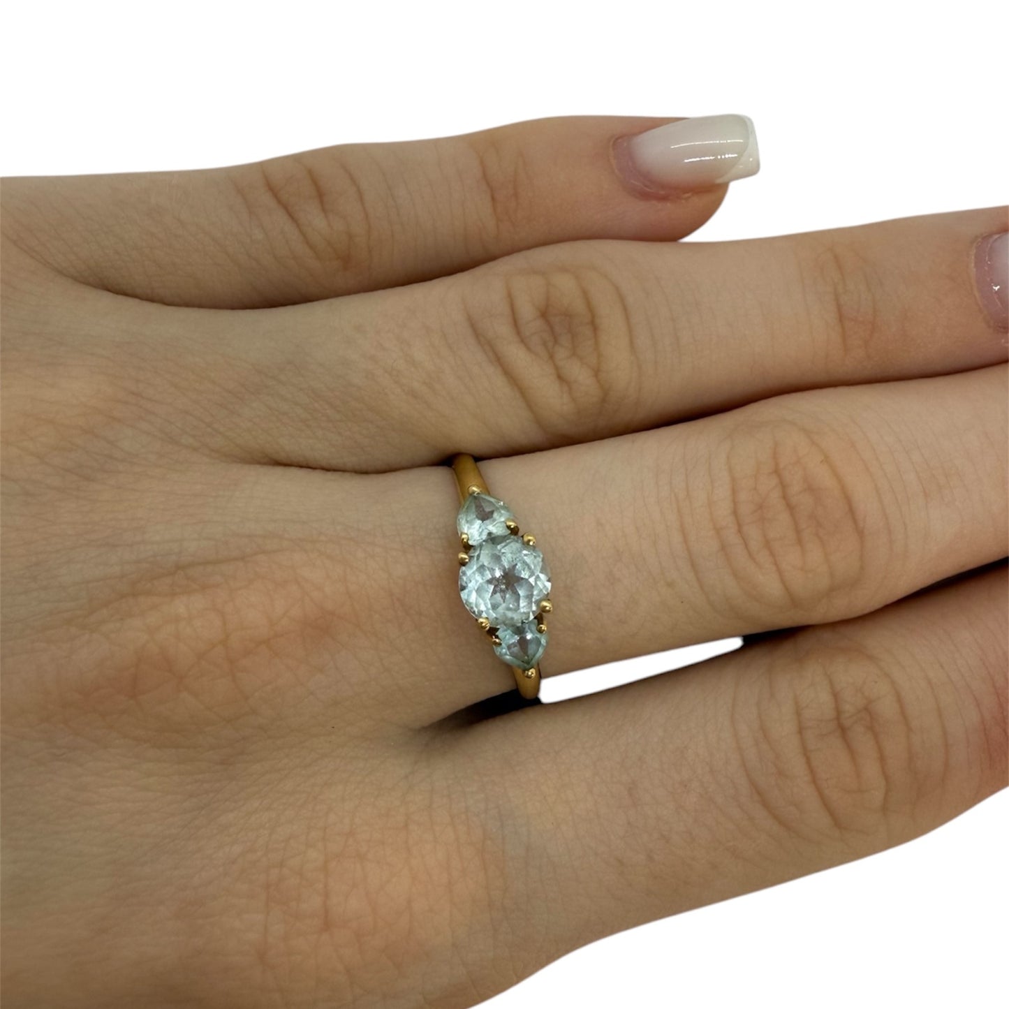 Bagues en Or Jaune avec Aigue Marine - 18 Carats