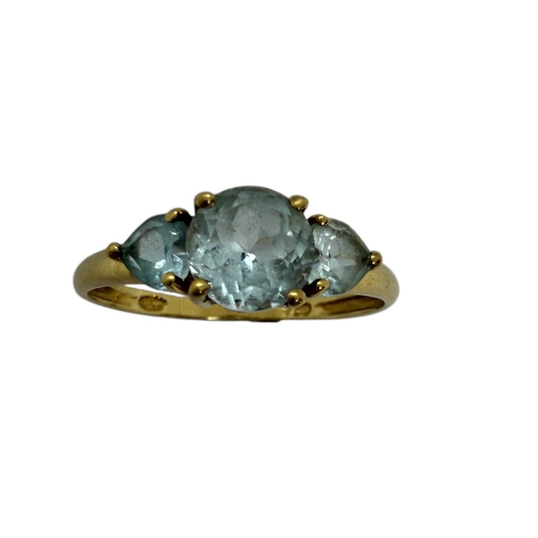 Bagues en Or Jaune avec Aigue Marine - 18 Carats