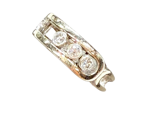 Bague Signée Or Blanc 18K avec Diamants MESSIKA 4.04 Grs - Taille 52