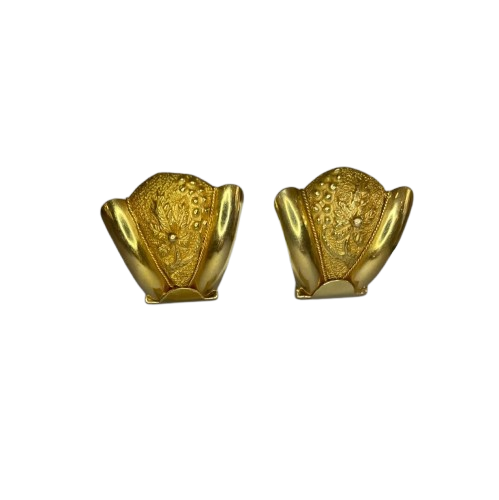 Boucles d'oreilles en or jaune 18K 8.24 Grs