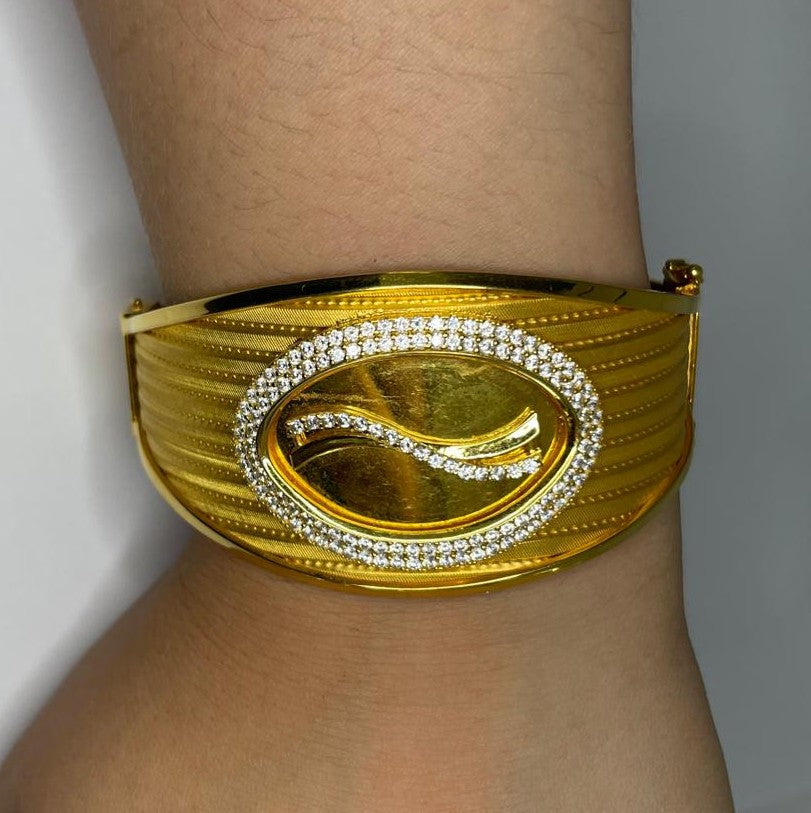 Bracelet jonc en or jaune 18 K 31 Grs