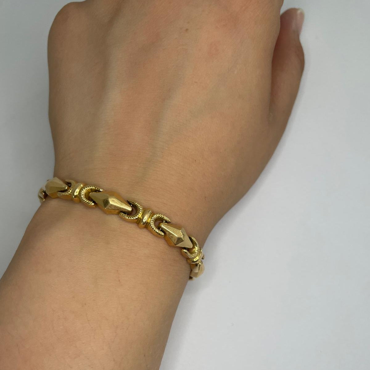 Bracelet Gourmette en Or Jaune 18K 9.2 Grs