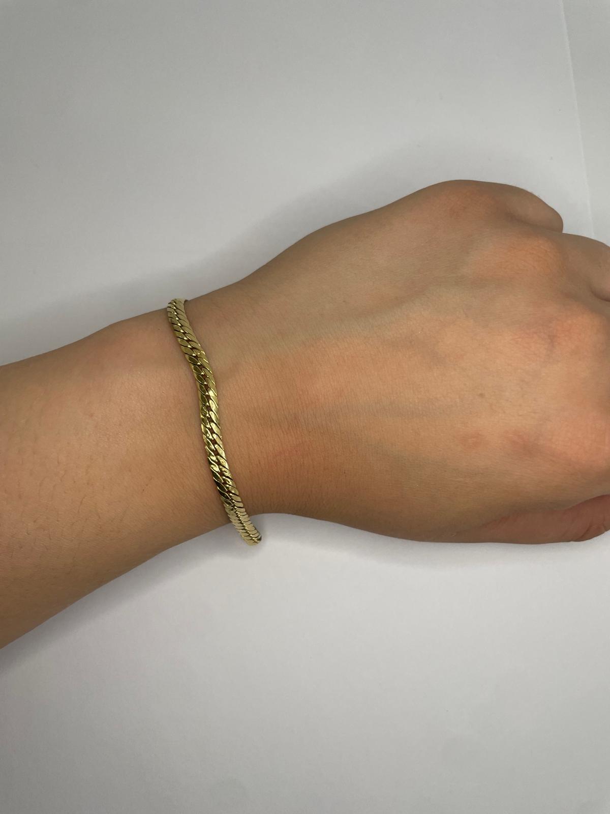 Bracelet Gourmette Or Jaune 18K 4.79 Grs