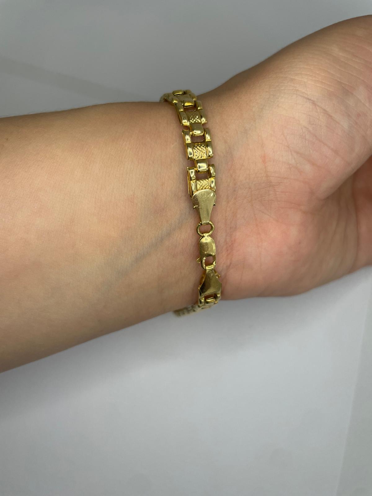 Bracelet Maillon Vénitien Or Jaune 18K 13.31 Grs