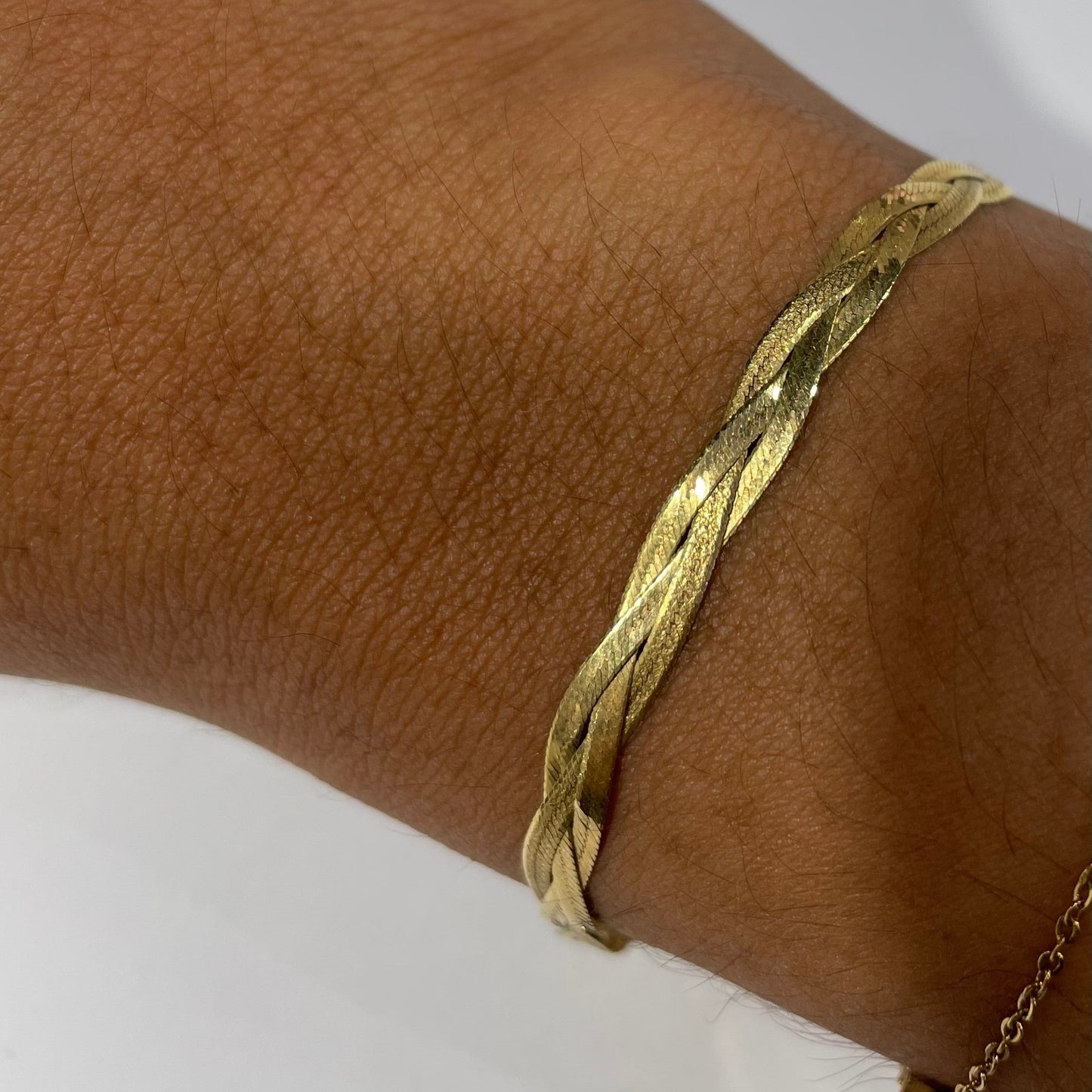 Bracelet Maillon Tressé en Or Jaune 18K 2.56 Grs