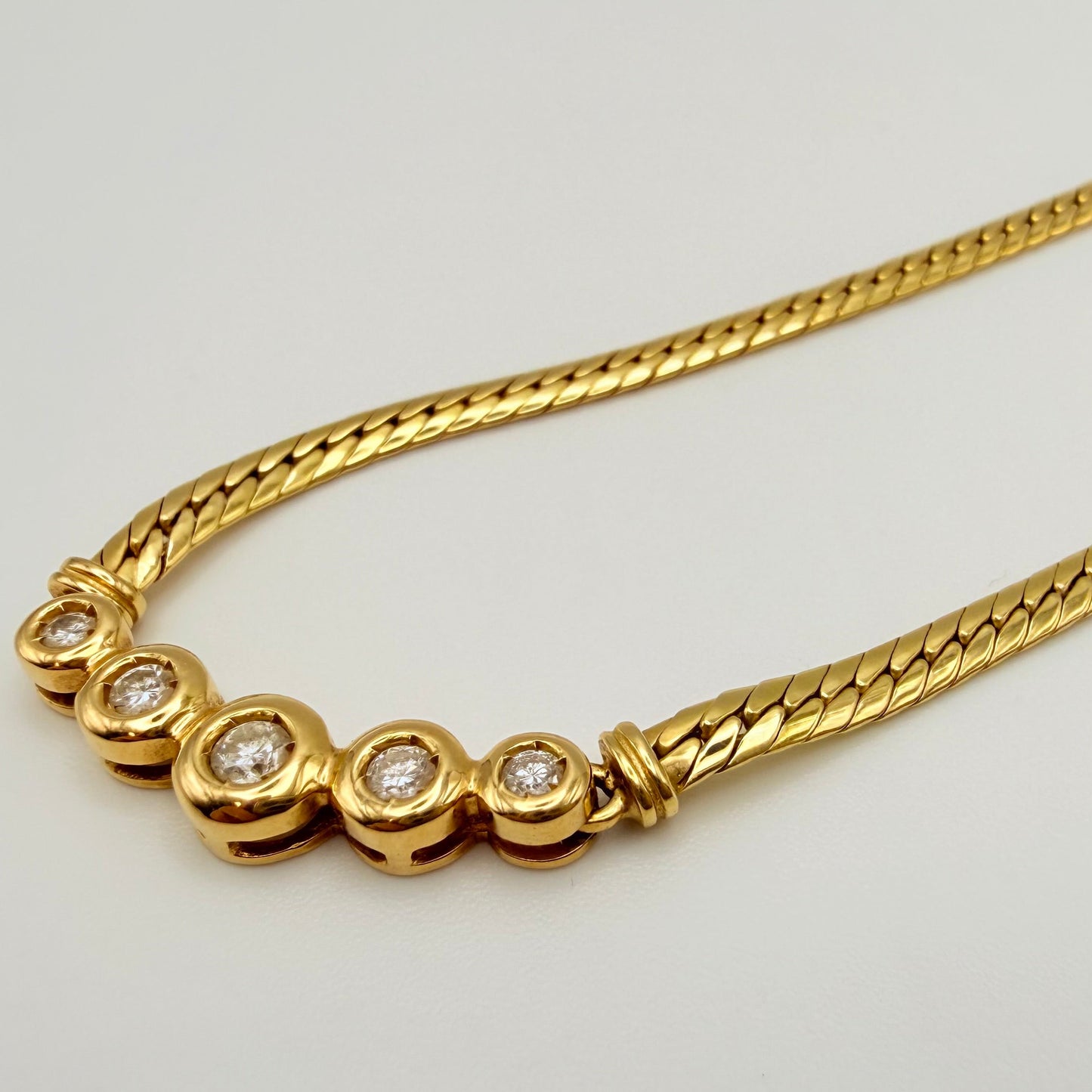 Collier Princesse en Or Jaune avec Diamants 18k - 9,54g
