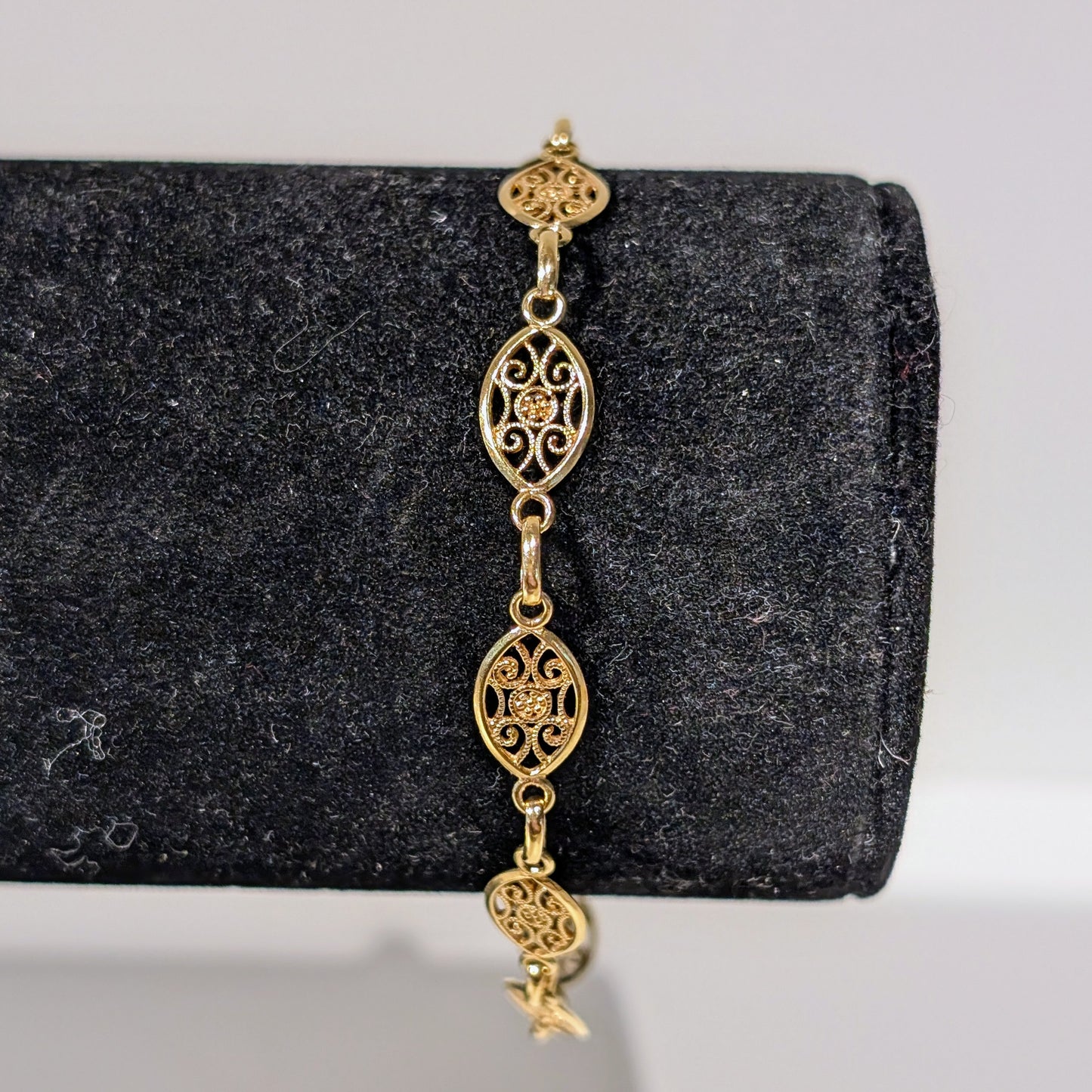 Bracelet Or Jaune Maille Filigrane