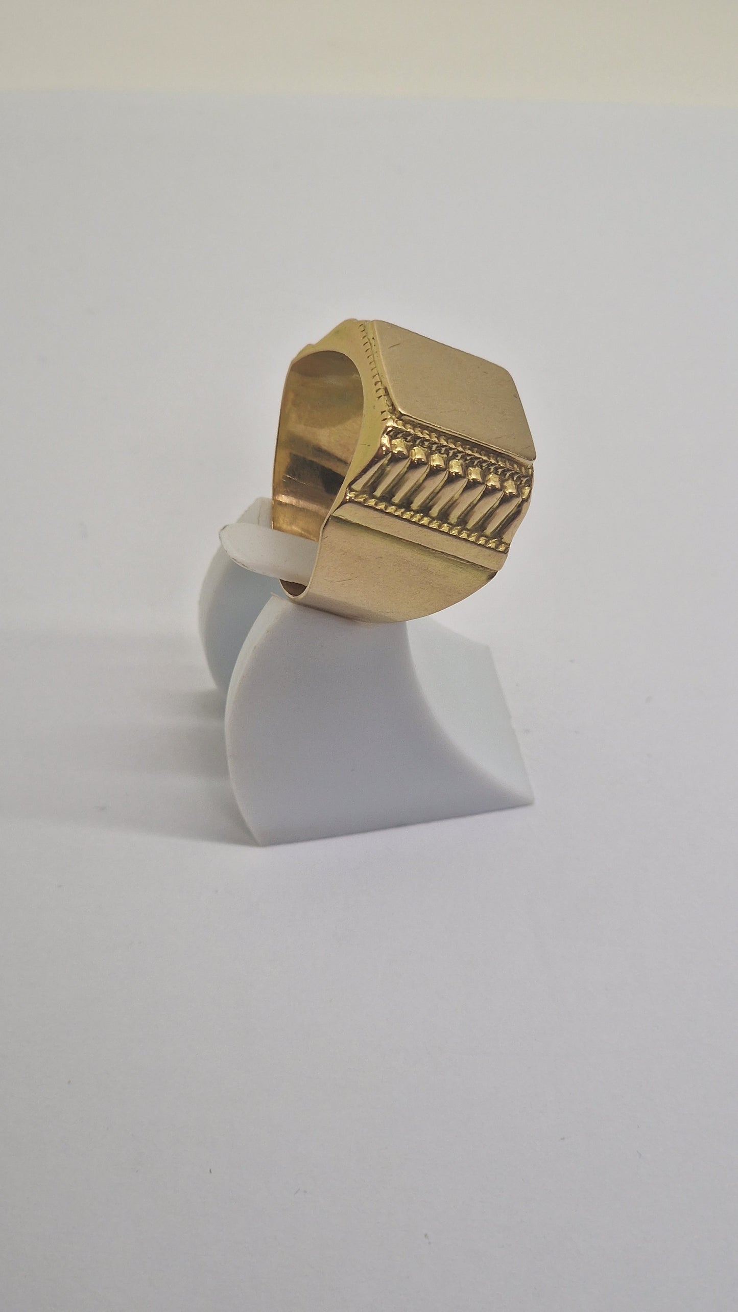Bague Chevalière en Or Jaune 18K Taille-67