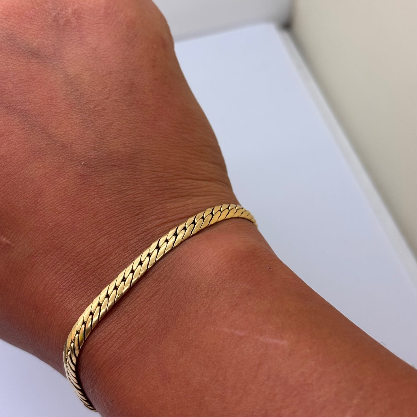 Bracelet Anglaise Or Jaune 18K 6.50g