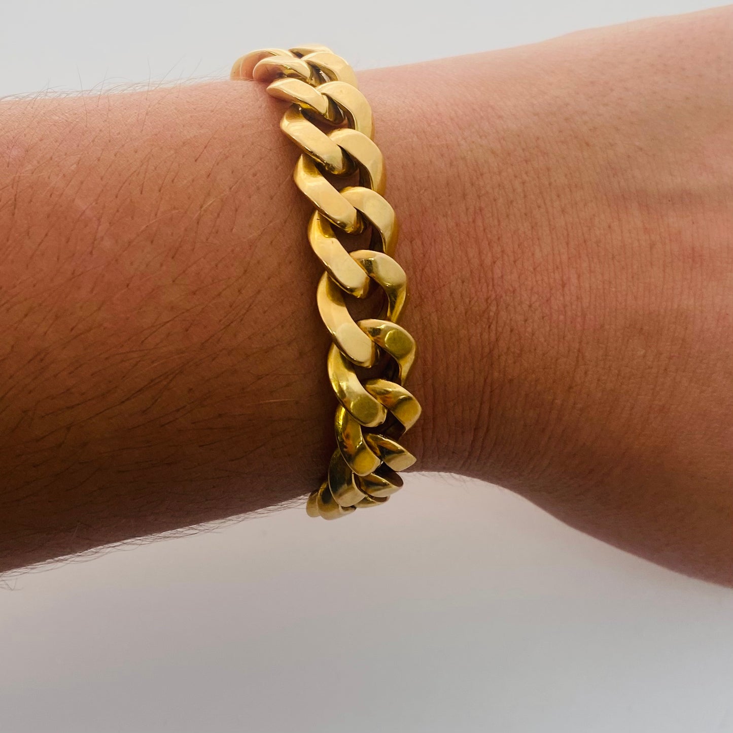 Bracelet Maillon Gourmette Or Jaune 18K 22,19 Grs