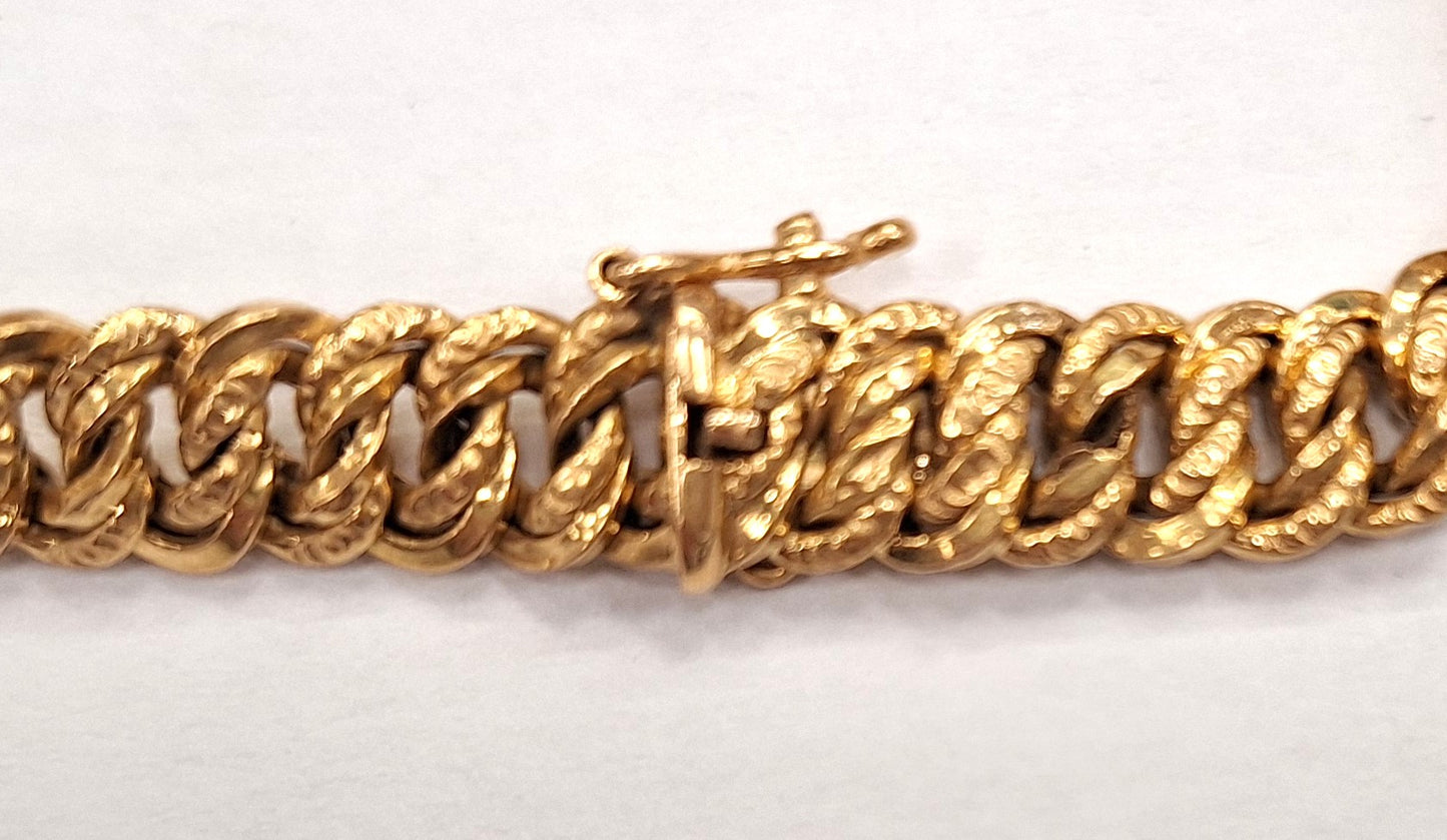 Bracelet Maillon Maille Américaine Or Jaune