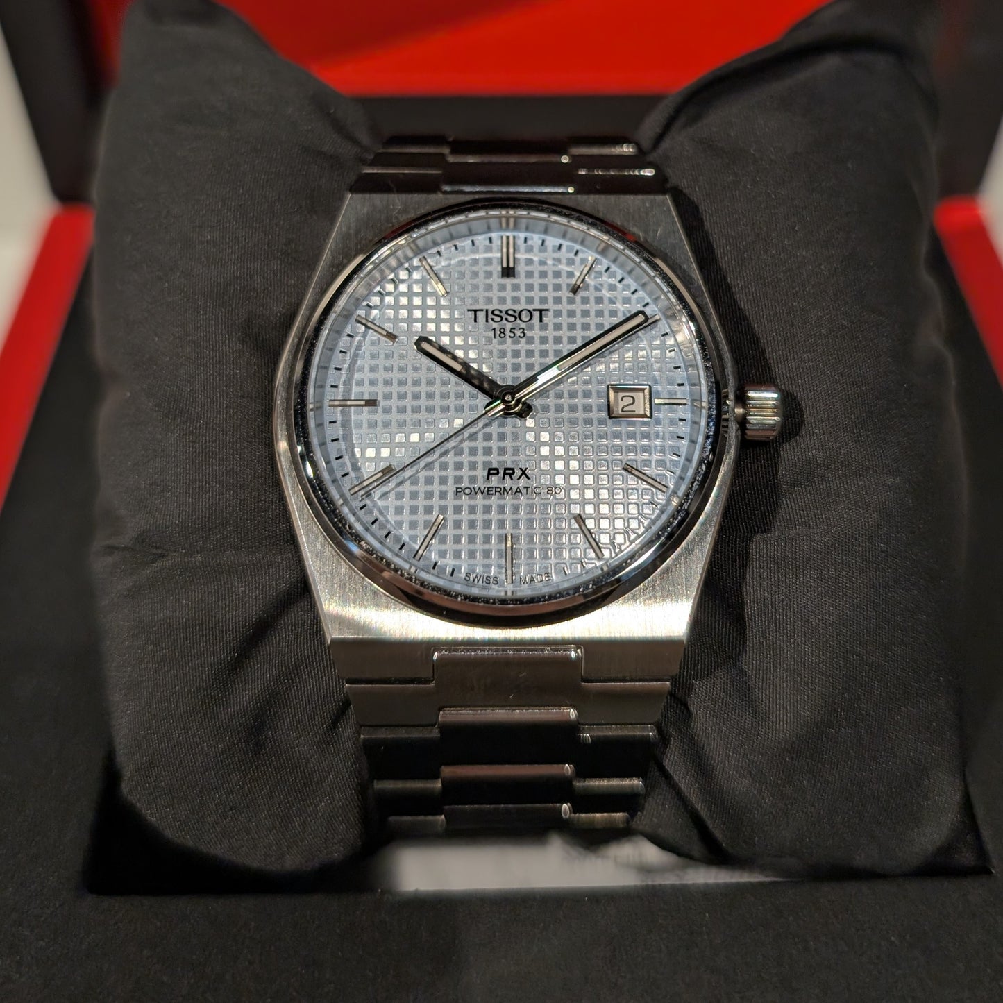 Tissot PRX 40mm Ice blue 2021 - Montre Automatique Acier en Très Bon Etat