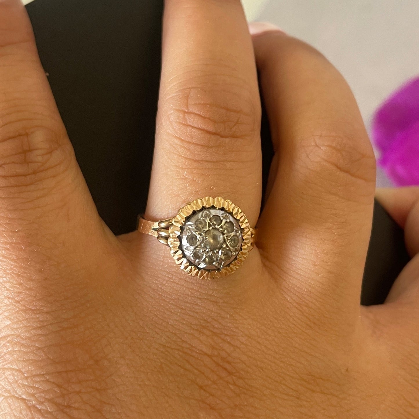 Bague Ancienne en Or 18K Taille-56