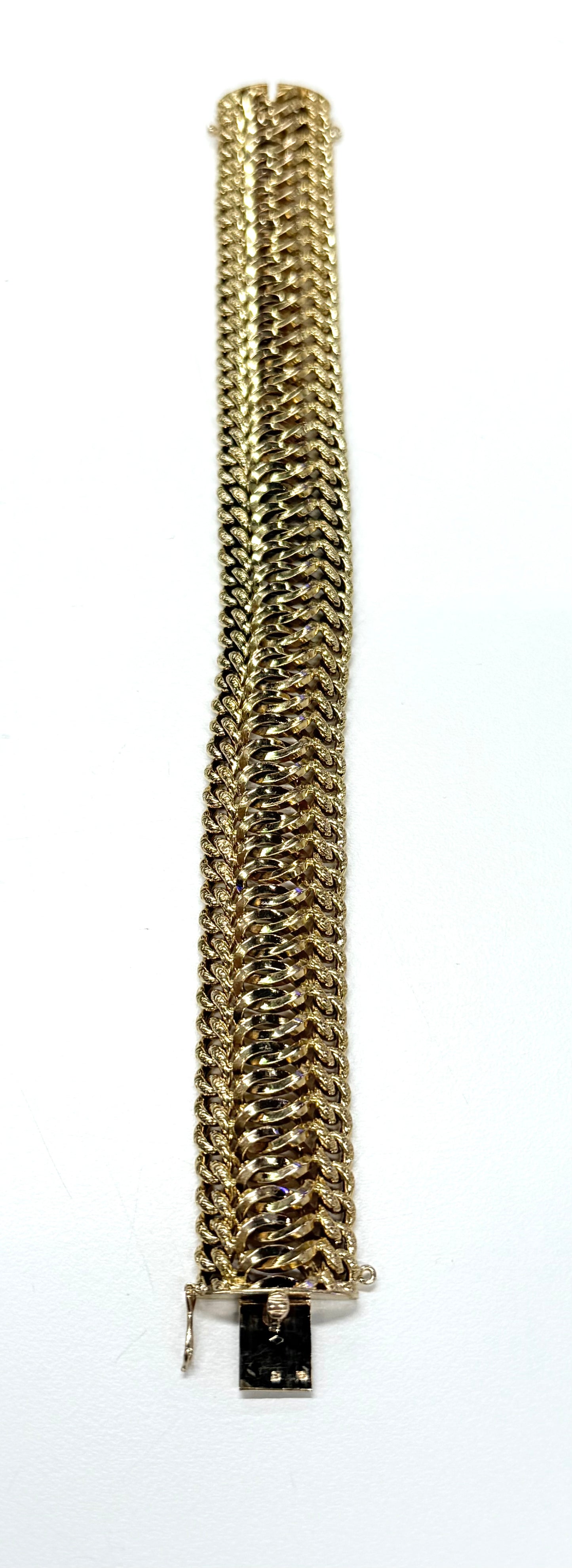 Bracelet Or Jaune Maille Américaine 750/1000 (18k) - Très Bon Etat