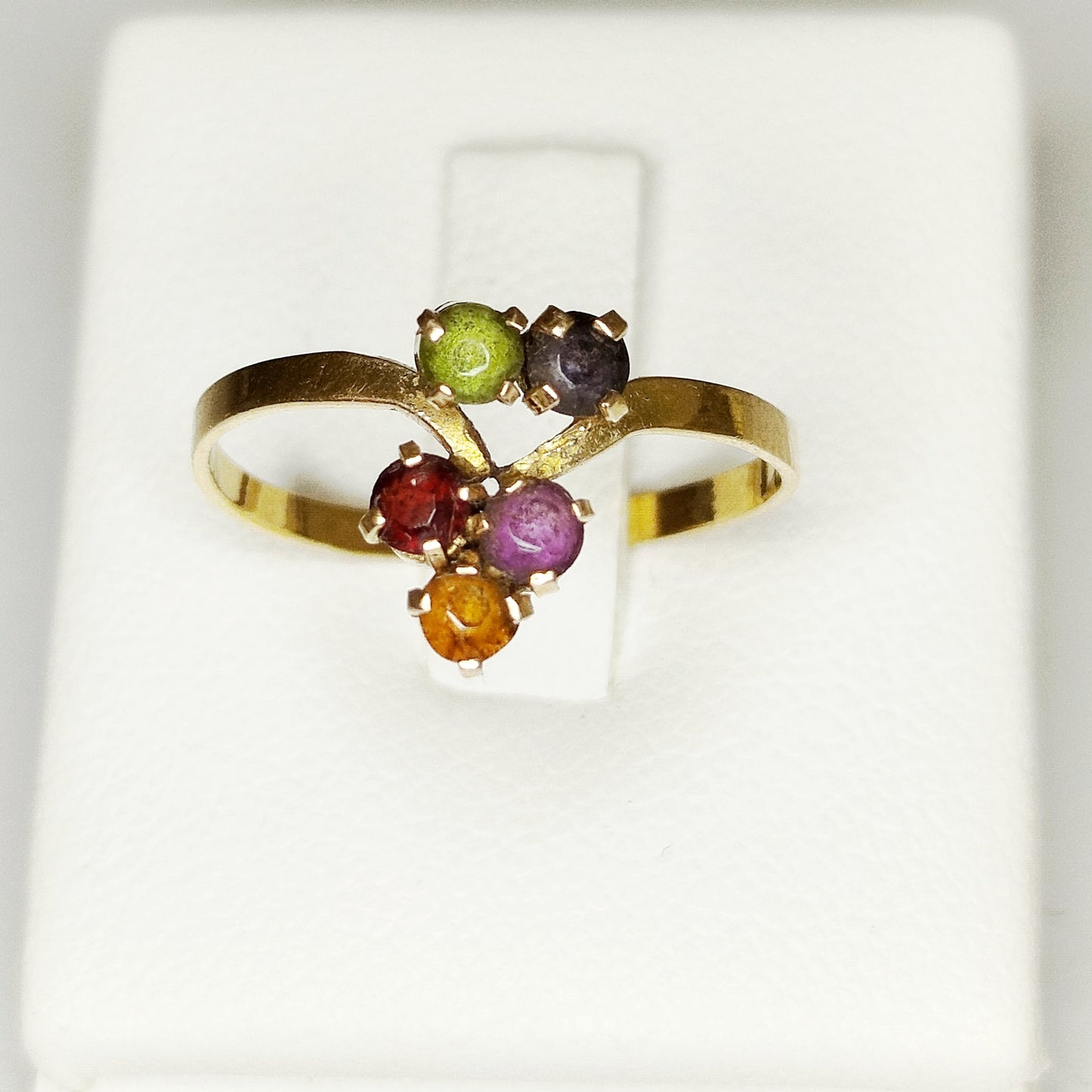Bague en or jaune 18 carats – Oxyde de zirconium – T 53