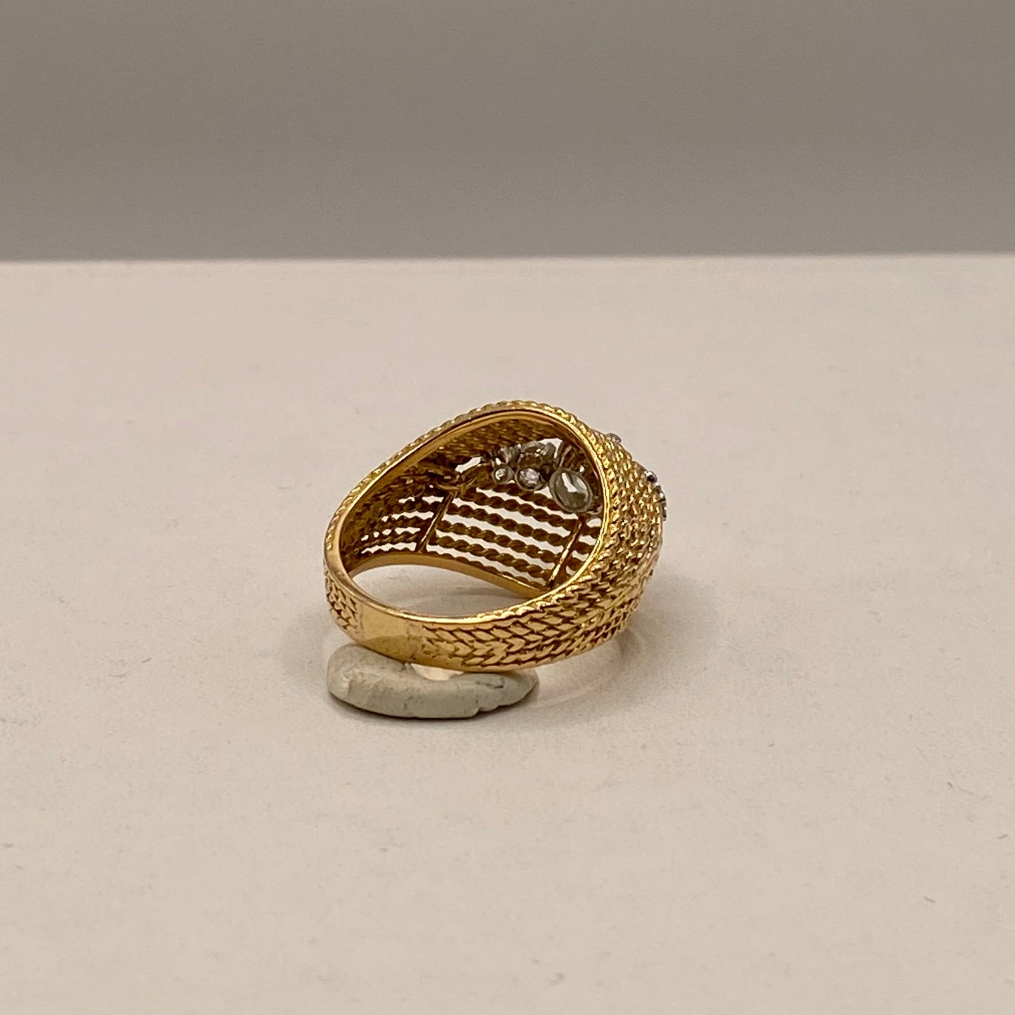 Bague Ancienne en Or Jaune 18K Taille-57