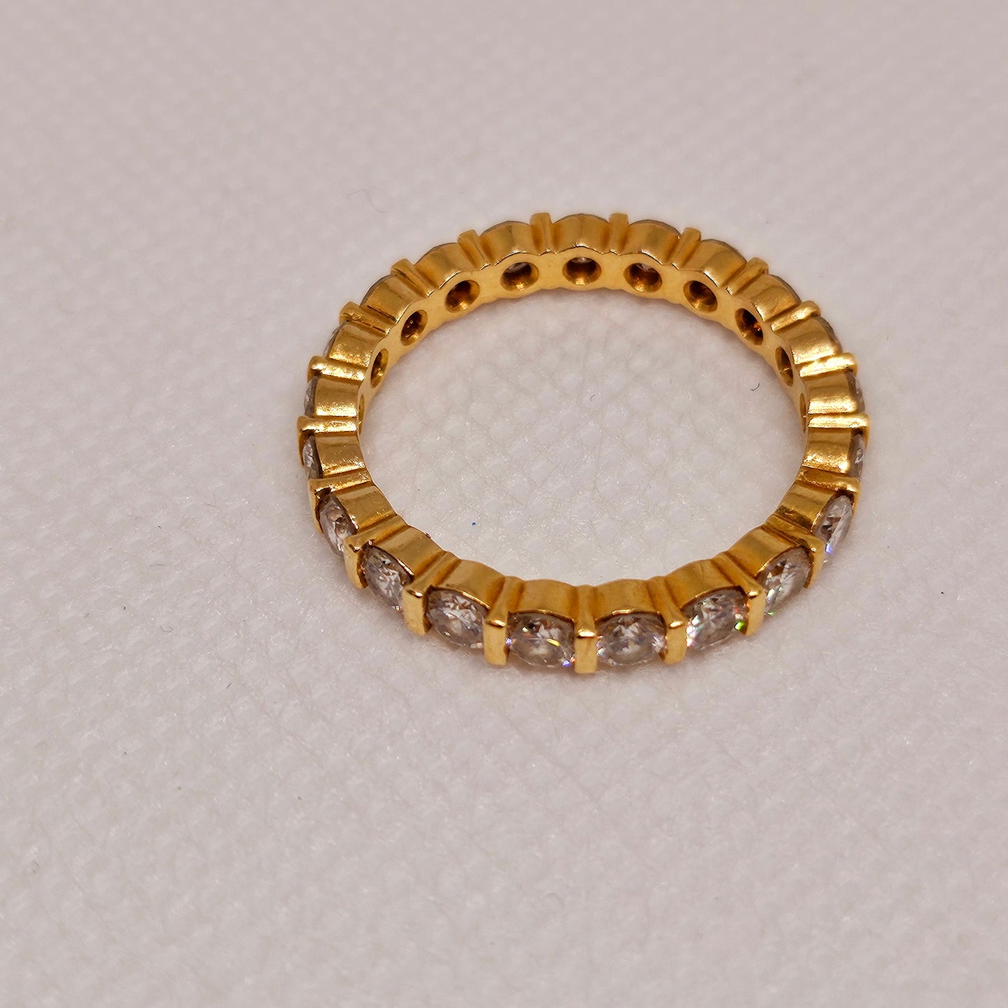 Bague Tour complet en Or jaune 18K 20 diamants 0.10 carats