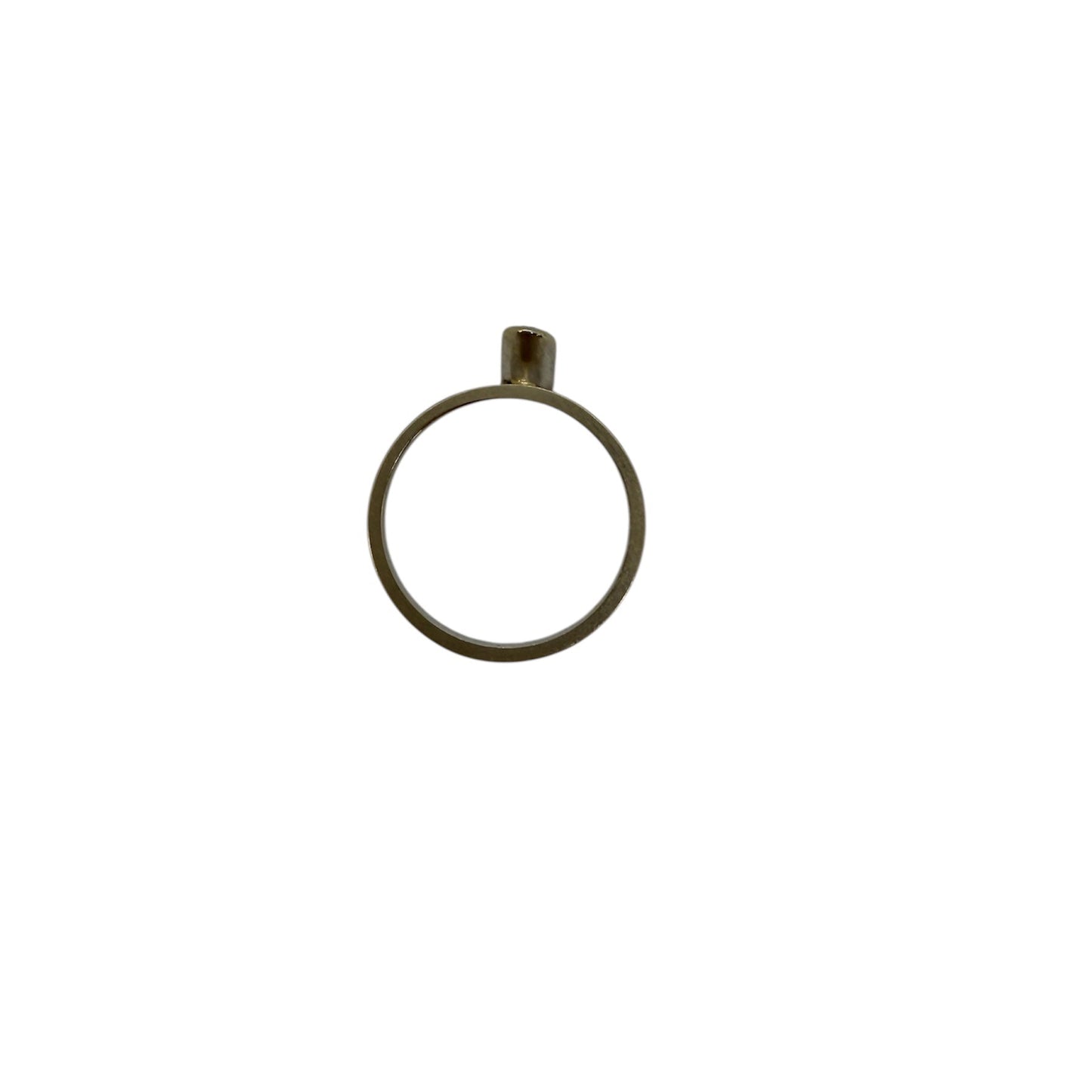 Bague Solitaire Or Blanc 18K Taille-53