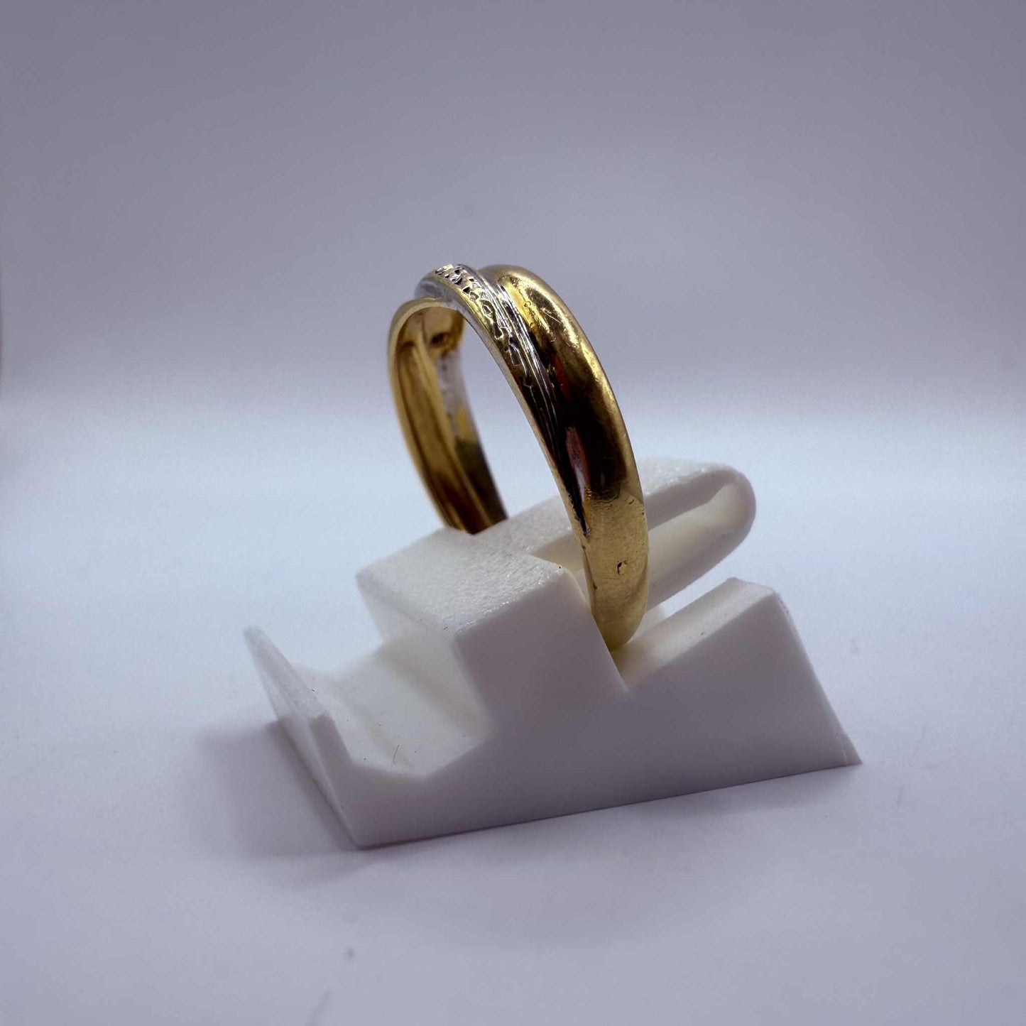 Bague Alliance en Or Jaune 18K Taille-50.5
