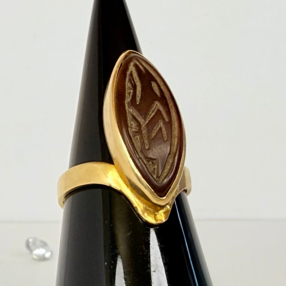 Bague en Or Jaune 18K avec Jeton