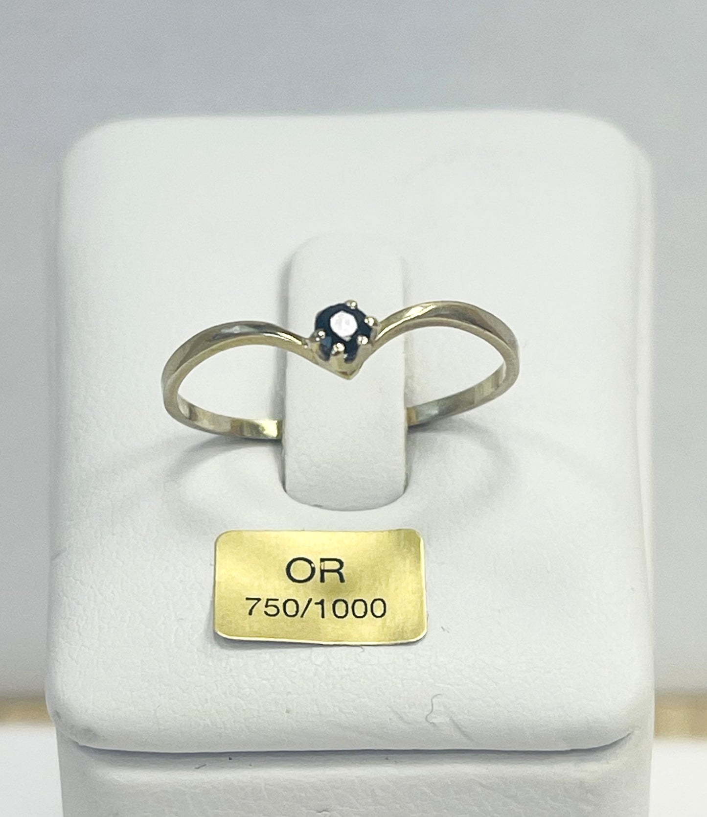 Baguette en Or Blanc 18K Taille-57