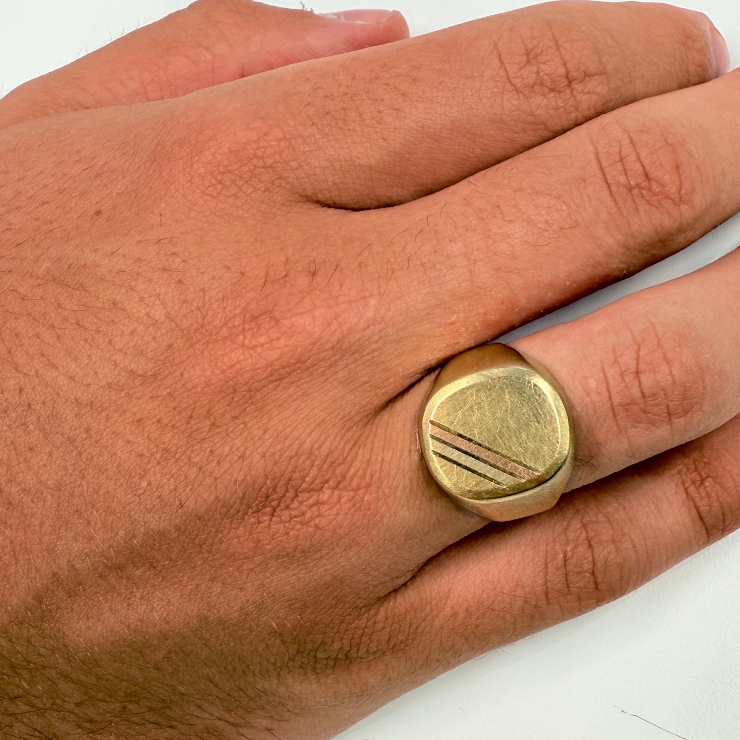 Chevalière en 3 ors 18k Taille-64