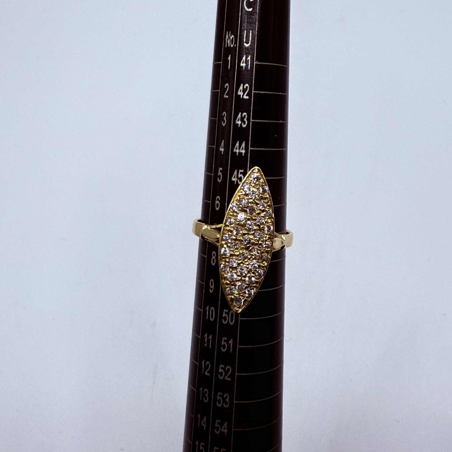 Bague Marquise Or Jaune 18K Taille-47