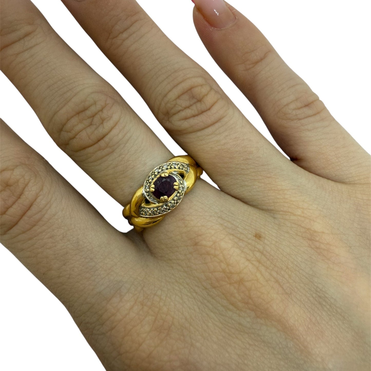 Bague en Or Jaune 18K Taille-52