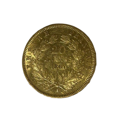 20 Francs Napoléon 1860 en Or Jaune 18K - 6.44g