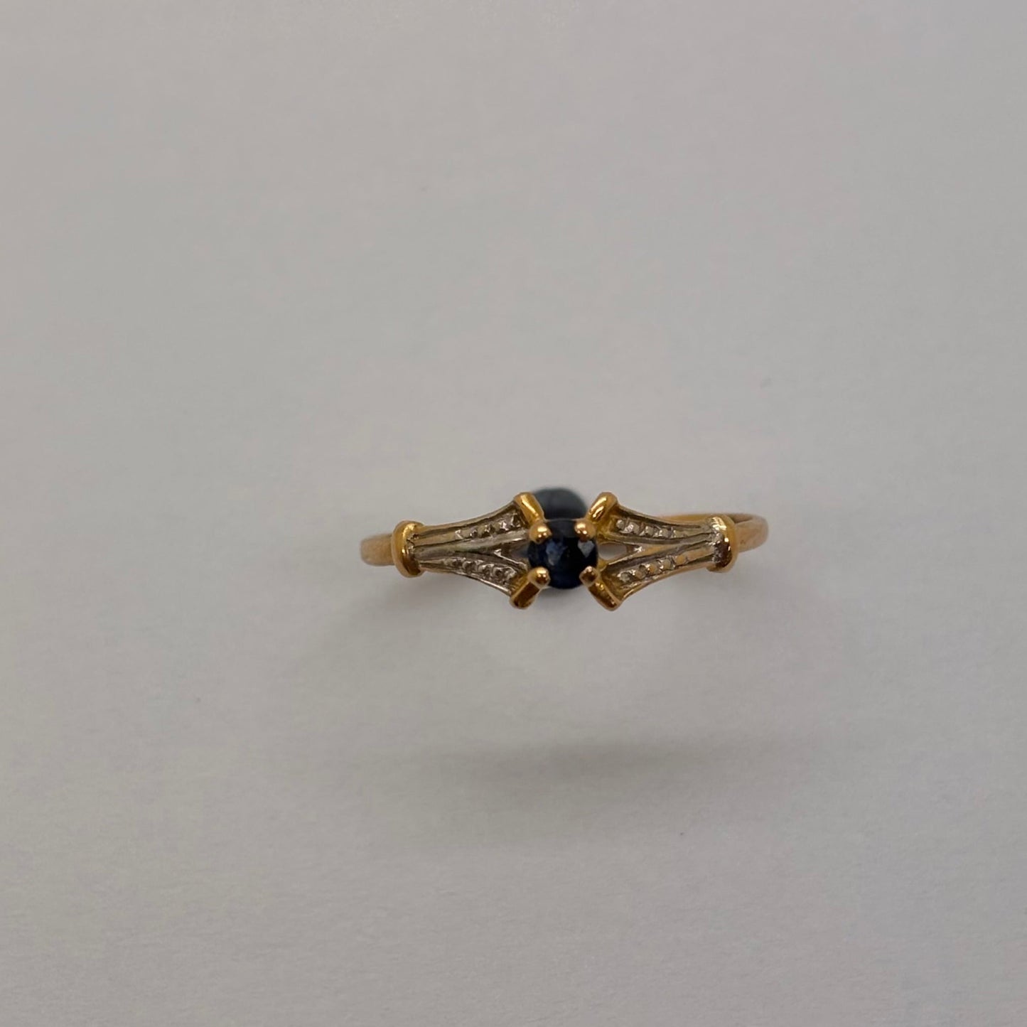 Bague en or jaune et or blanc 18K - taille 54