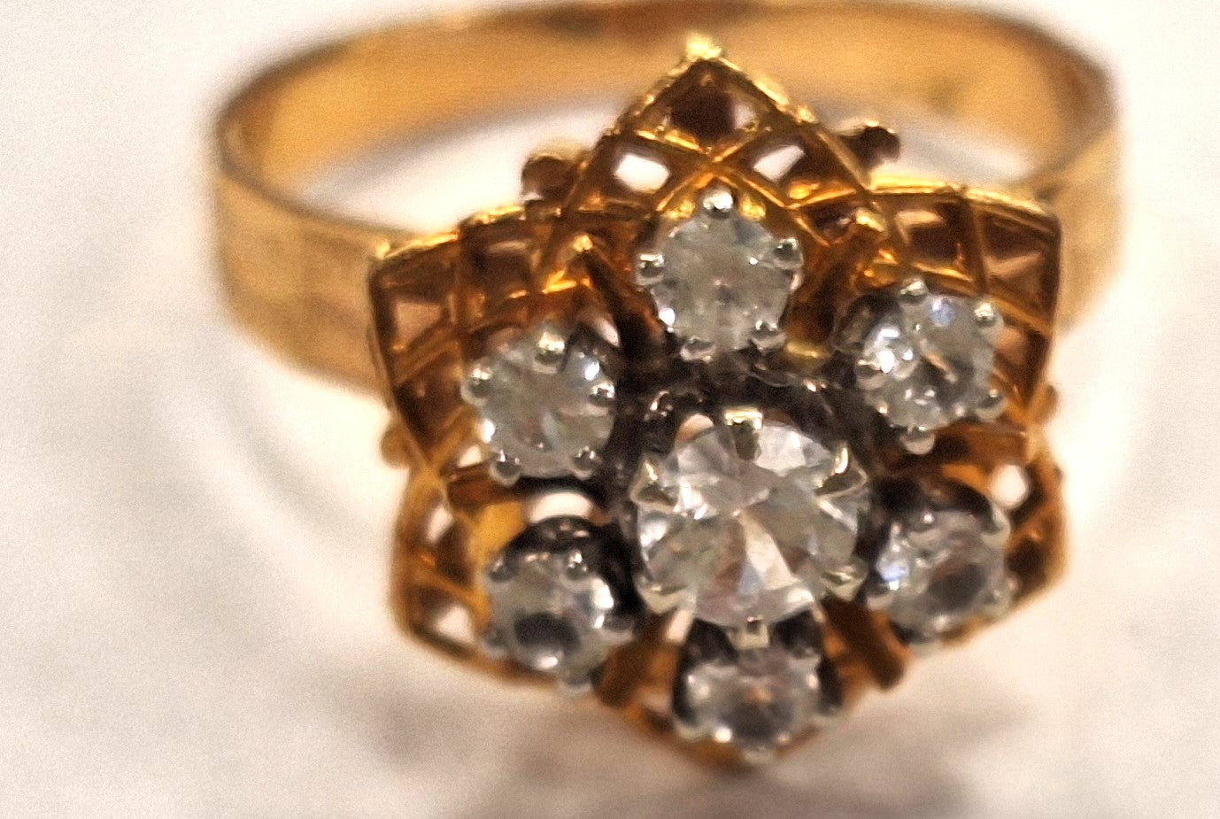 Bague Chou Or Jaune 18 Carats avec Topazes Naturelles