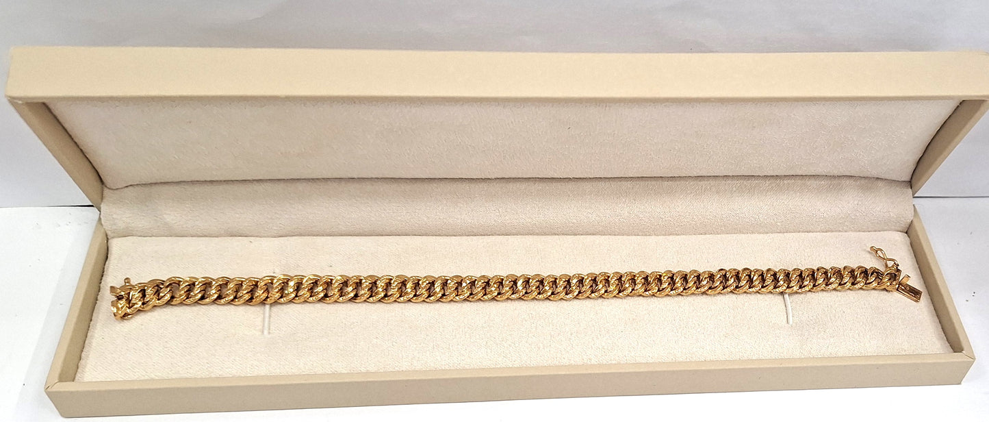Bracelet Maillon Maille Américaine Or Jaune